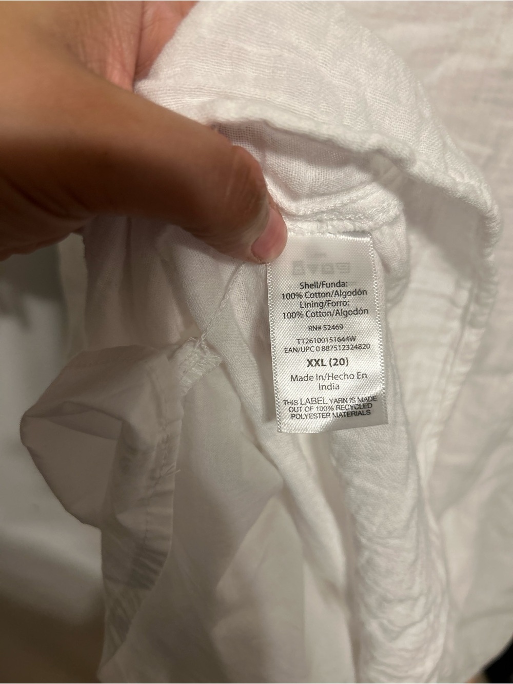 Sleeveless White Tunic Dress - Picture 4 of 6